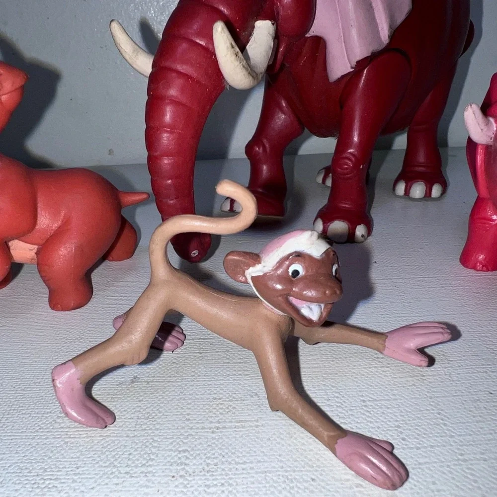 Vtg Disney Tarzan Figure Lot Tantor Elephant Terk Rhino 1999 Action Cake Topper